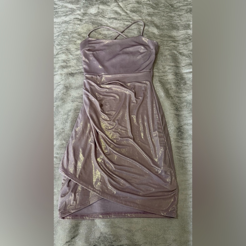 Windsor Glitter HOCO Dress in lilac - Picture 1 of 3
